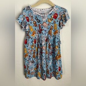 Colorful Cartoon Character Dress and shorts 🐶💙❤️ 3T